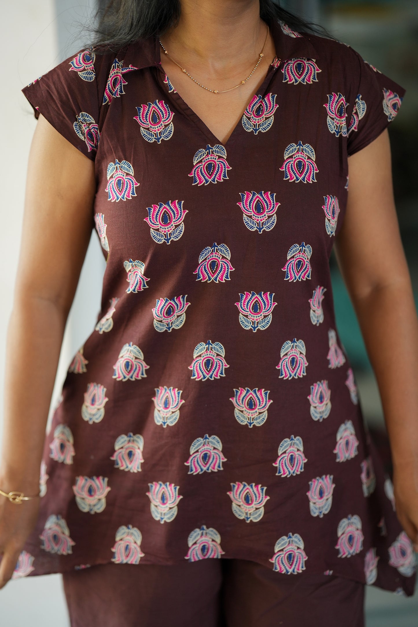 Leela -  Brown Short Top And Palazzo Pant