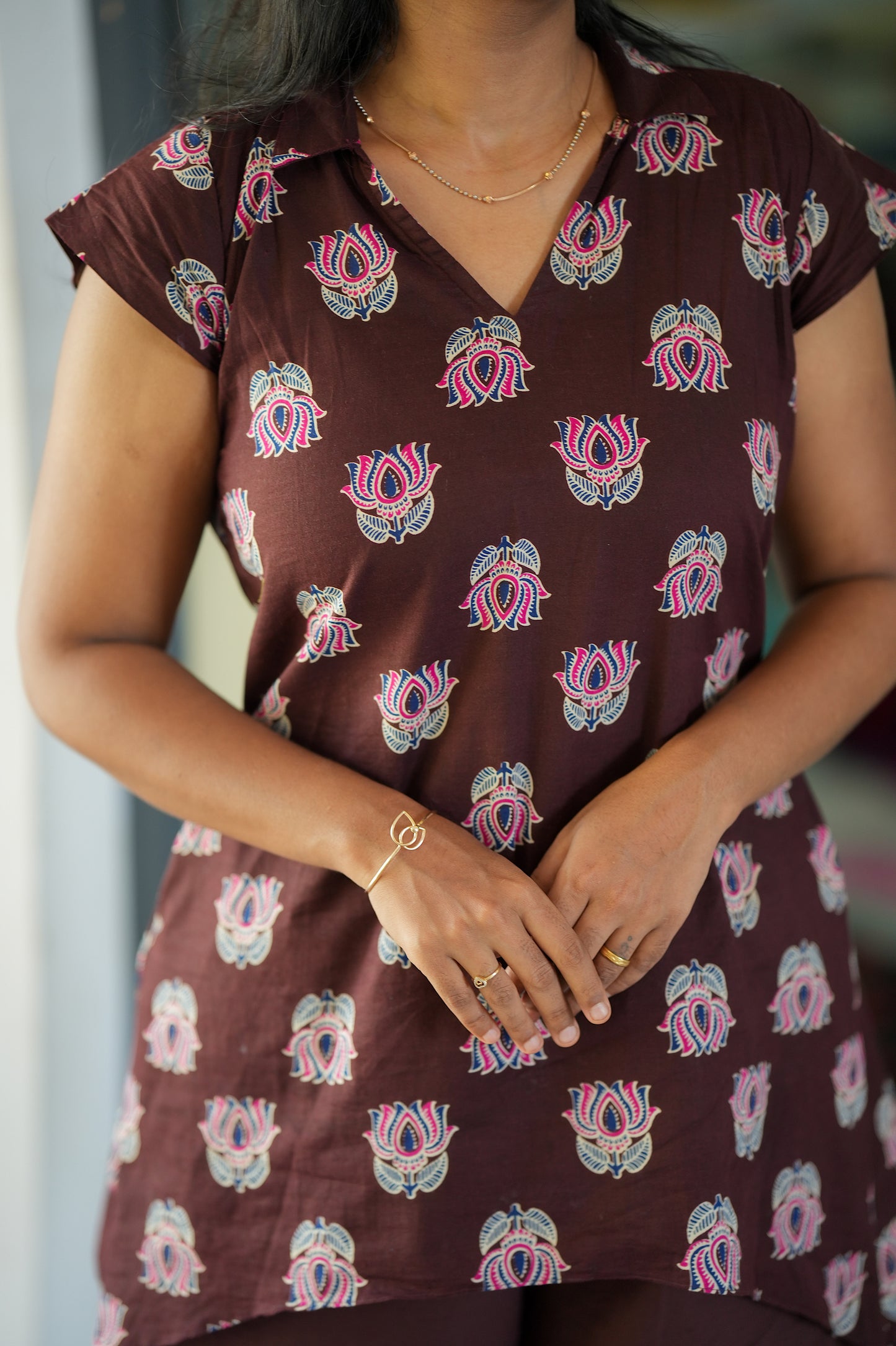 Leela -  Brown Short Top And Palazzo Pant