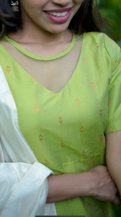 Laya - Green 3 Pcs Kurti Set