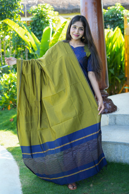 Sashvi - Night Blue 3 Pcs Kurti Set