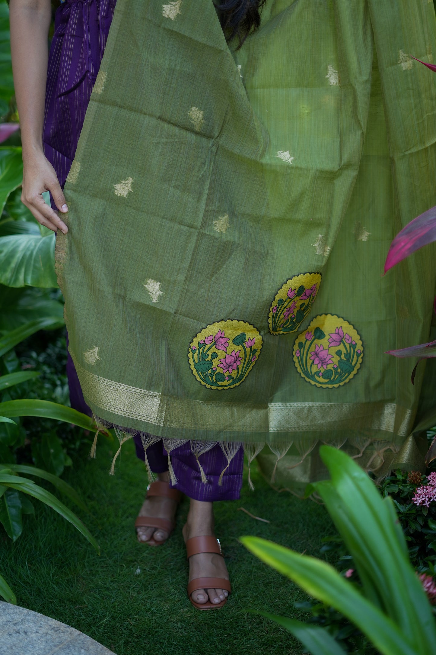 Diya - Violet Raw Silk Kurta Set