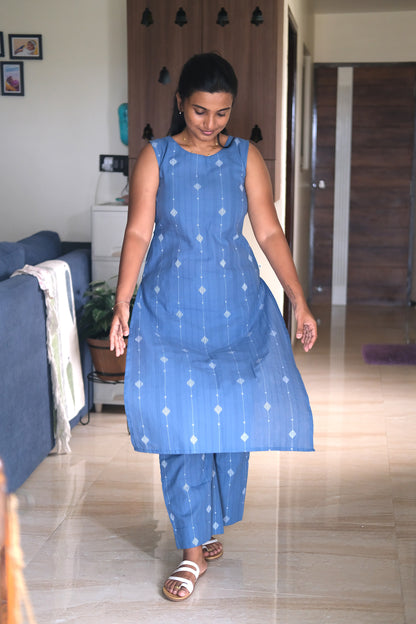 Uthra -  Denim Blue Co-ord Set