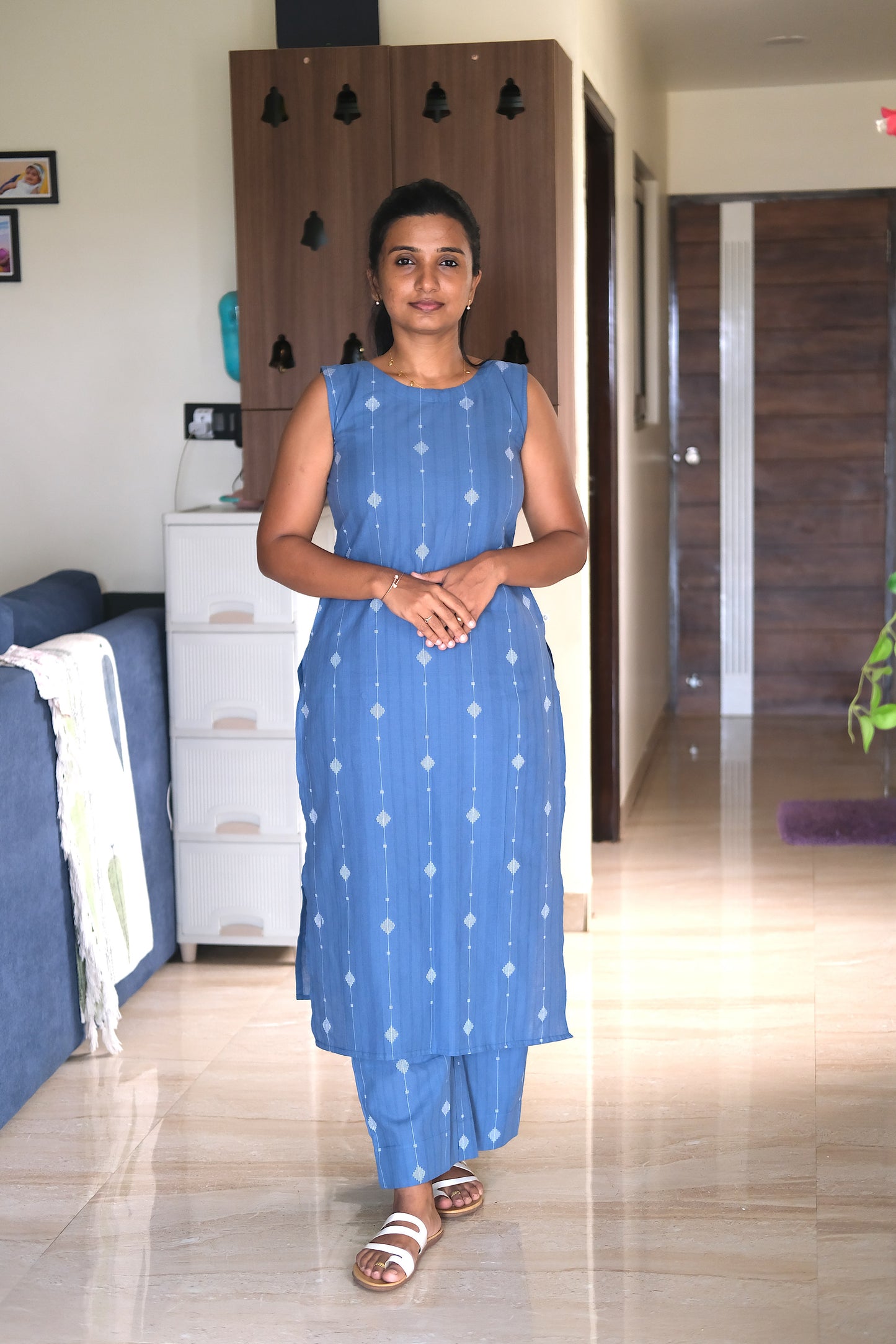 Uthra -  Denim Blue Co-ord Set