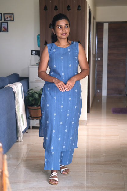 Uthra -  Denim Blue Co-ord Set
