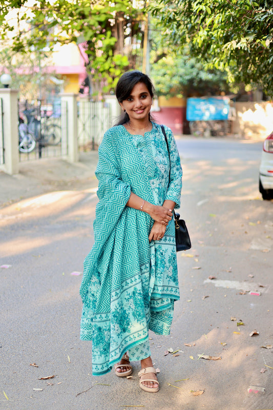 Jyoti - Light Blue 3pcs Salwar Set