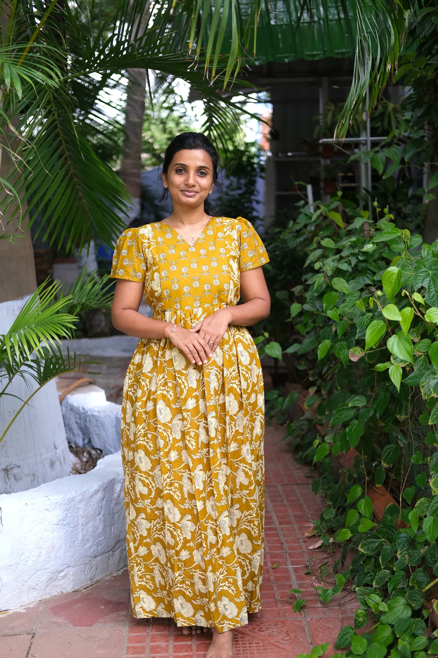 Mullai - Yellow Maxi Nighty
