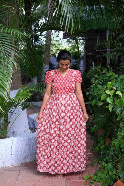 Mullai - Red Maxi Nighty