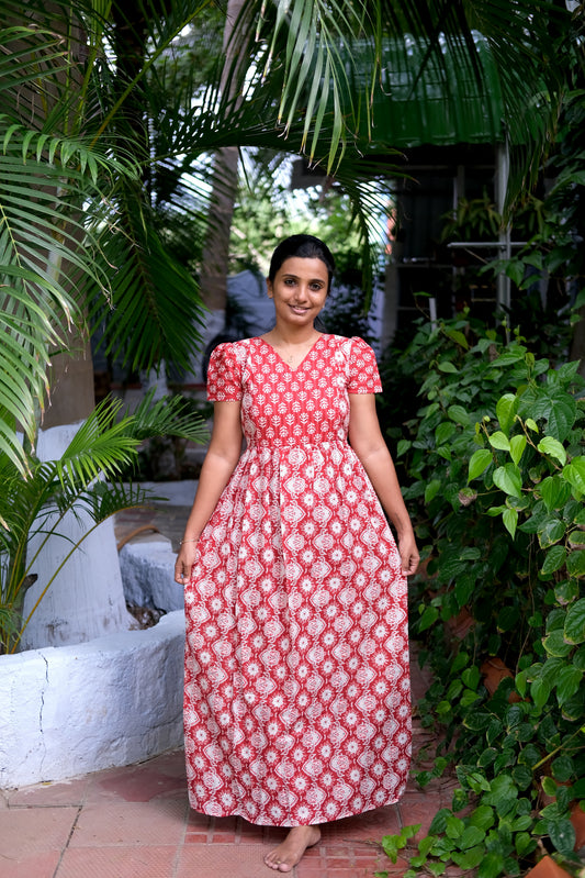 Mullai - Red Maxi Nighty