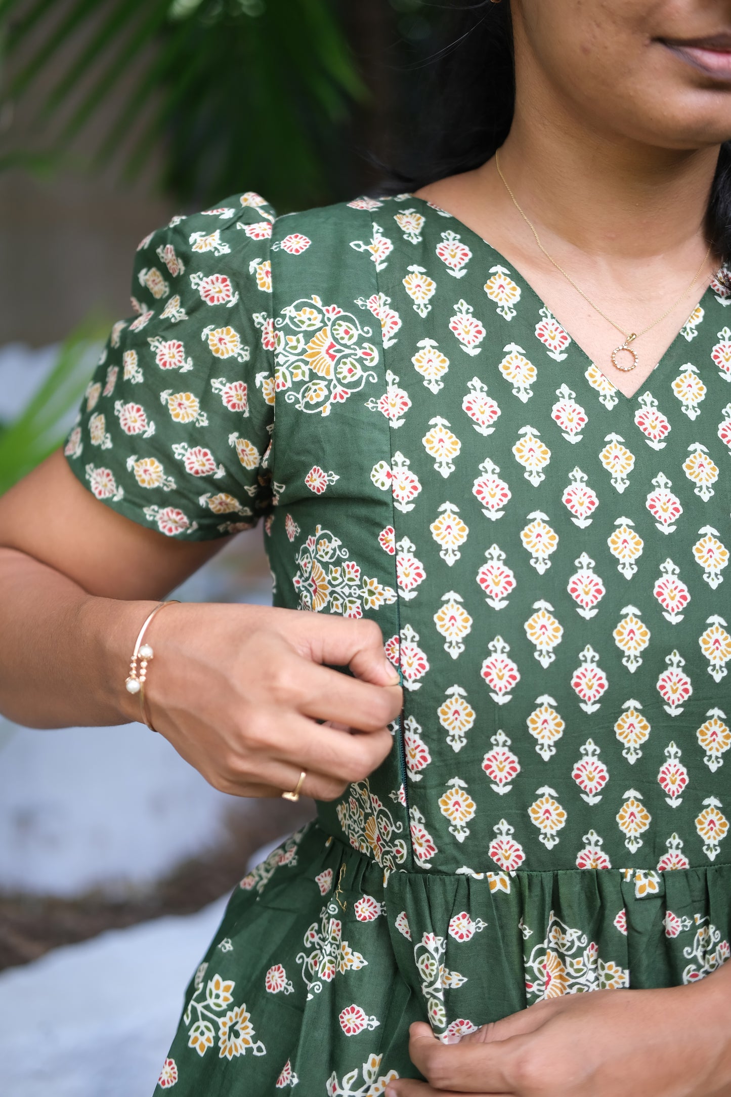 Mullai - Green Maxi Nighty
