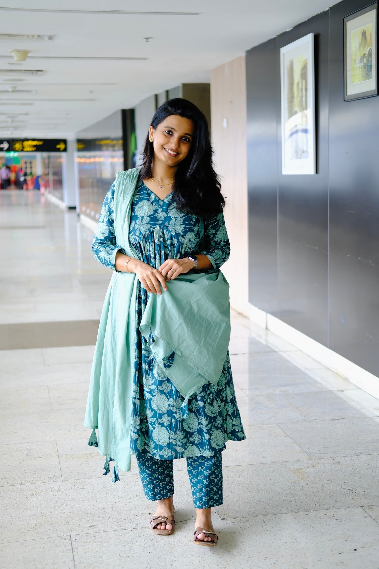 Kana - Teal Blue Kurta Set