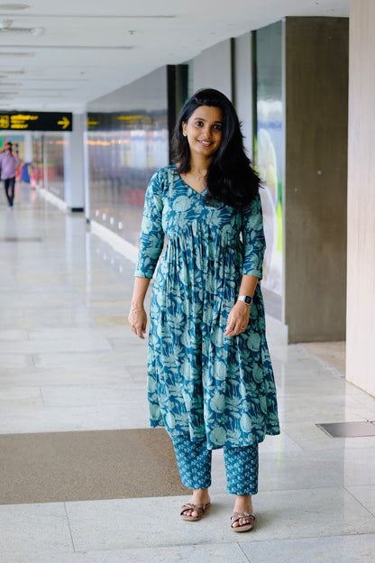 Kana - Teal Blue Kurta Set