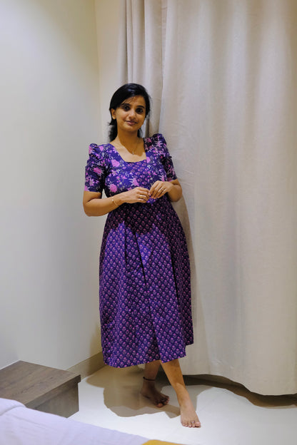 Nisha - Purple Midi Nighty