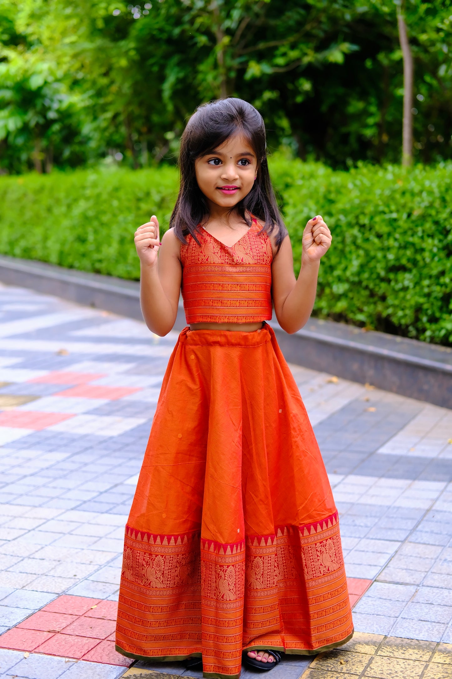 Pallavi - Kids Crop Top Skirt Set