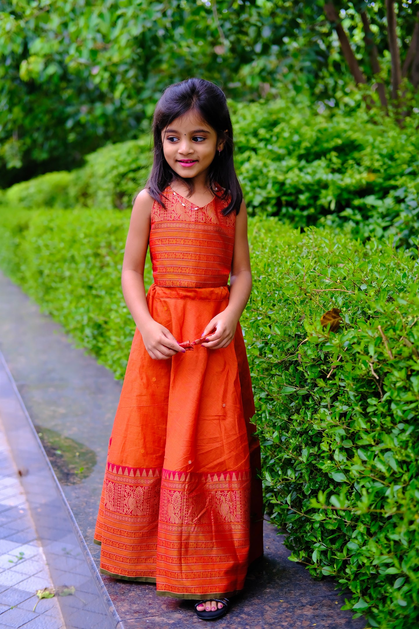 Pallavi - Kids Crop Top Skirt Set