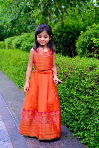 Pallavi - Kids Crop Top Skirt Set