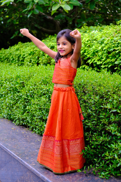 Pallavi - Kids Crop Top Skirt Set