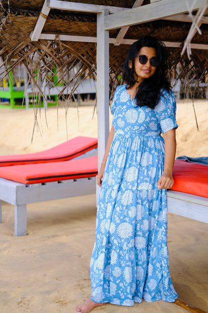 Kavi - Light Blue Maxi Dress