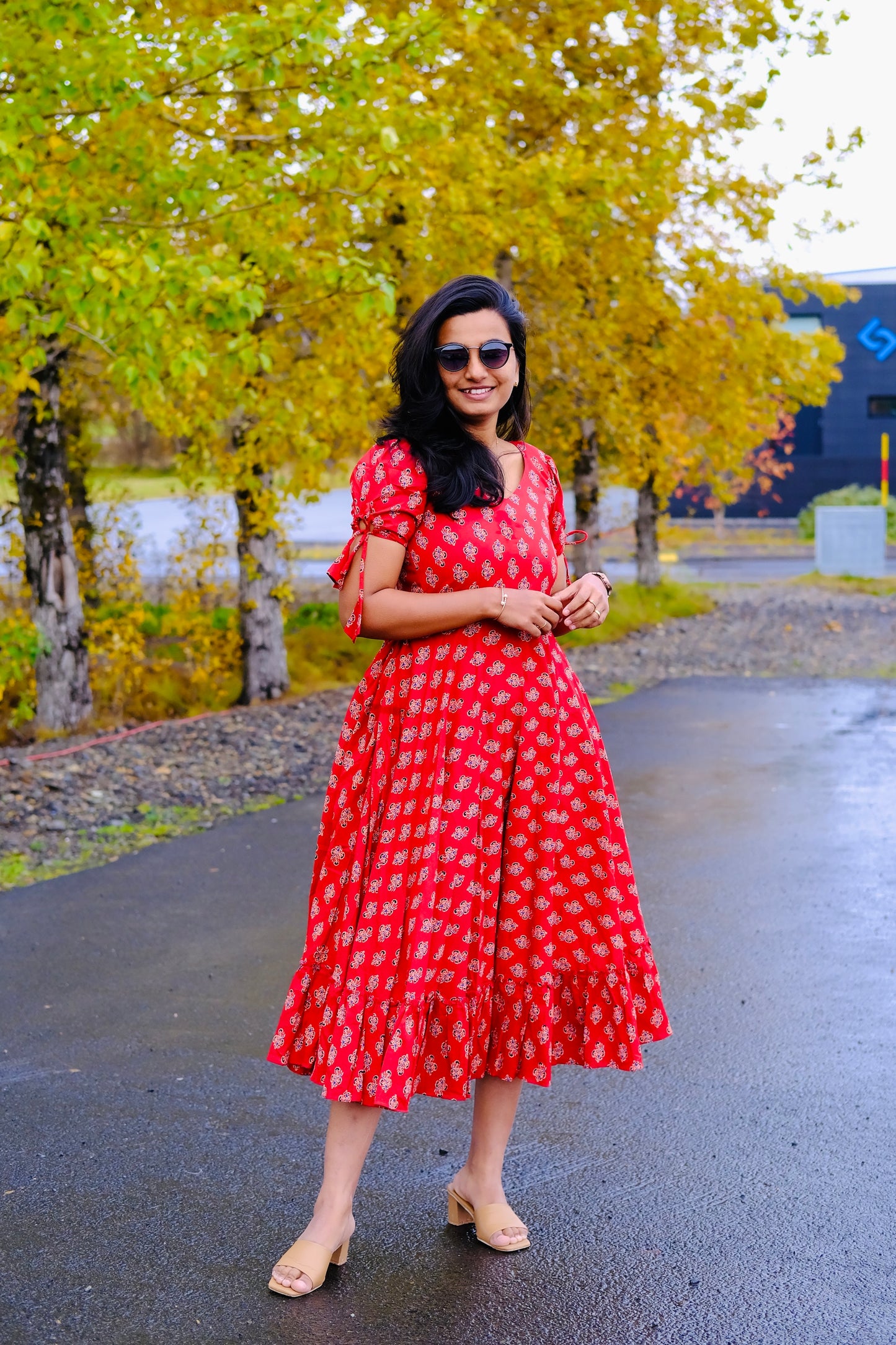 Nithya - Cotton Midi Dress