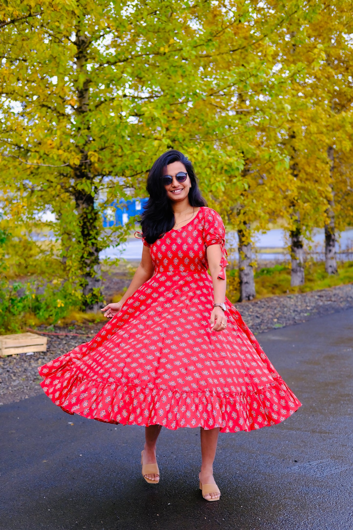 Nithya - Cotton Midi Dress