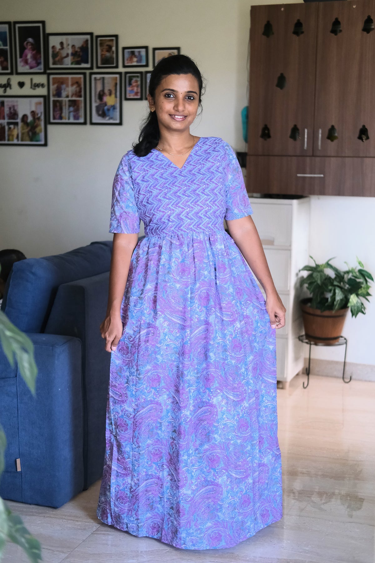 Kuyili maternity maxi dress front view