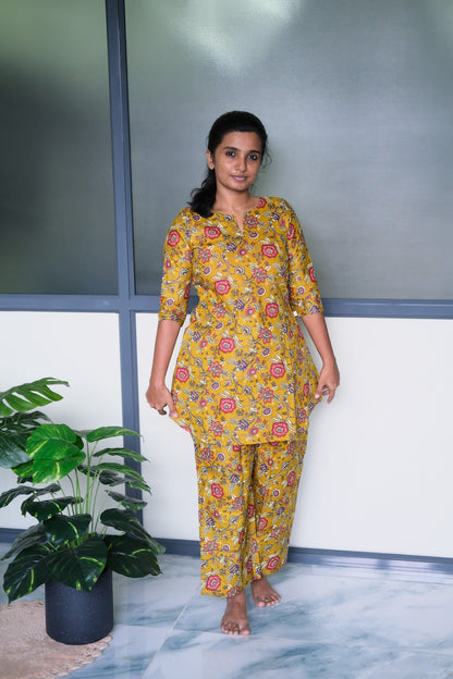 A-line top and pants set from Mullai Nightwear in breathable cotton